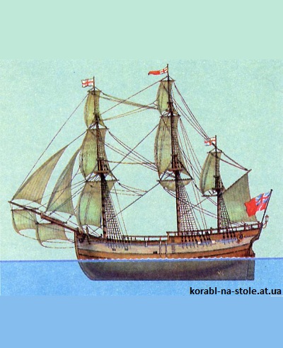 Чертёж модели Барк HMS Endeavour / Индевор (1764) для сборки и историческая справка