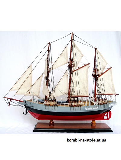 Чертёж модели Полярного экспедиционного судна Fram / Фрам (1892) для сборки и историческая справка