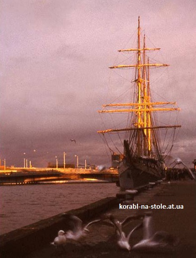 Чертёж модели Баркентины Dewarutji / Девараучи (1953) для сборки и историческая справка