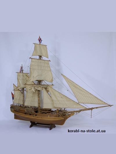 Чертёж модели Hollandische Galiot / Голландская галиот (1800) для сборки и историческая справка