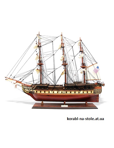 Чертёж модели Фрегата USS Constitutchion / Конститюшн (1797) для сборки и историческая справка