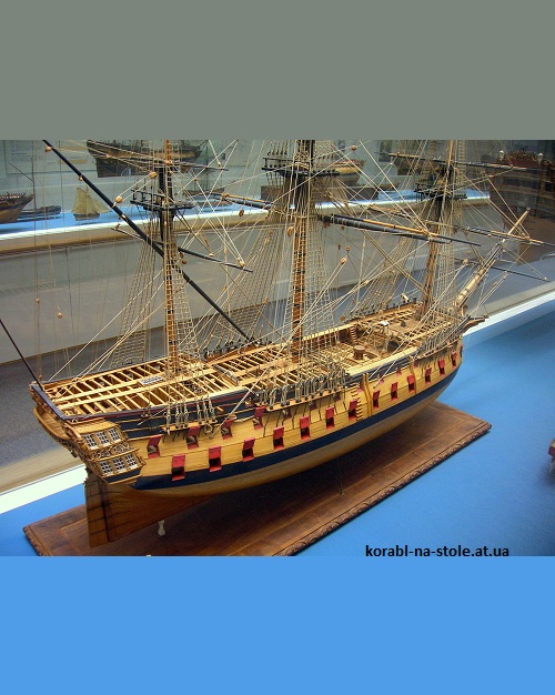 Чертёж модели Фрегата Hercules / Геркулес (1798) для сборки и историческая справка