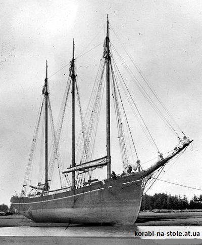 Чертёж модели лесовоза-шхуны C.A.Thayer Schooner (1895) для сборки и историческая справка