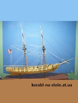 Чертёж модели кеч-ганбот или Бриг Eagle / Орел (1814) для сборки и историческая справка