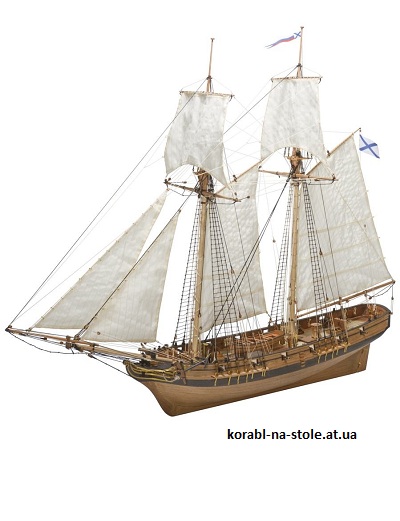 Чертёж модели Шхуны Goletta / Голетта (1850) для сборки и историческая справка
