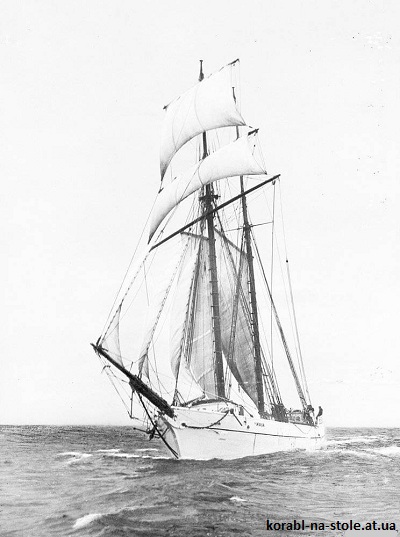 Чертёж модели Шхуны Huia / Ху́йя (1894) для сборки и историческая справка