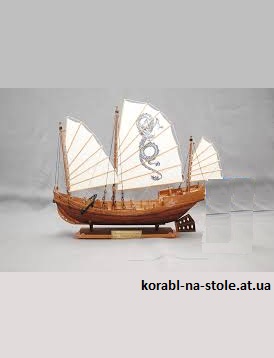 Чертёж модели Bahia de Along / Джонка Бухты Халонг (I тыс. н. э. – XIX век.) для сборки и историческая справка