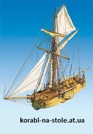 Чертёж модели канонерской лодки Canonniere Hollandaise / Голландская канонерская лодка (1831) для сборки и историческая справка