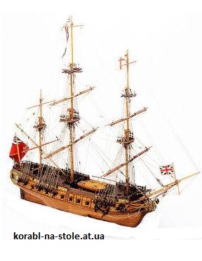 Чертёж модели Корабля HMS Ajax / Аякс (1767) для сборки и историческая справка