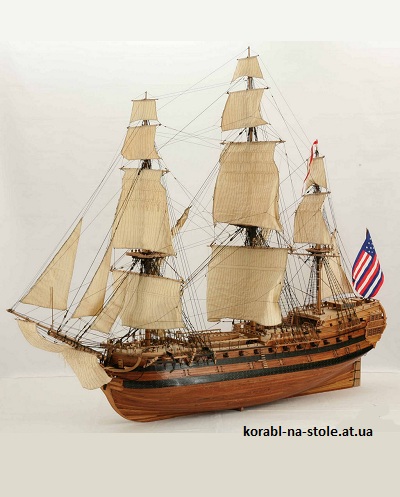 Чертёж модели Корабля Bon Home Richard / Бон-Ом Ришар (1765) для сборки и историческая справка