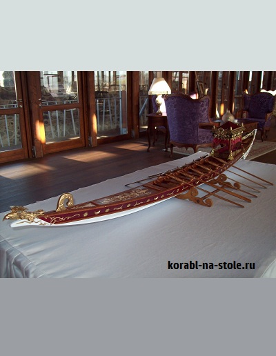 Чертёж модели Императорской каики Turkish Imperial Chaika / Ottoman Imperial Caique (1453) для сборки и историческая справка
