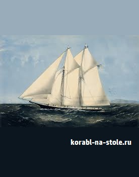 Чертёж модели гоночной яхты Sappho / Сапфо (1880) для сборки и историческая справка