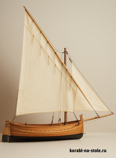 Чертёж модели Рыбацкой лодки spagnoletta (1938) для сборки и историческая справка