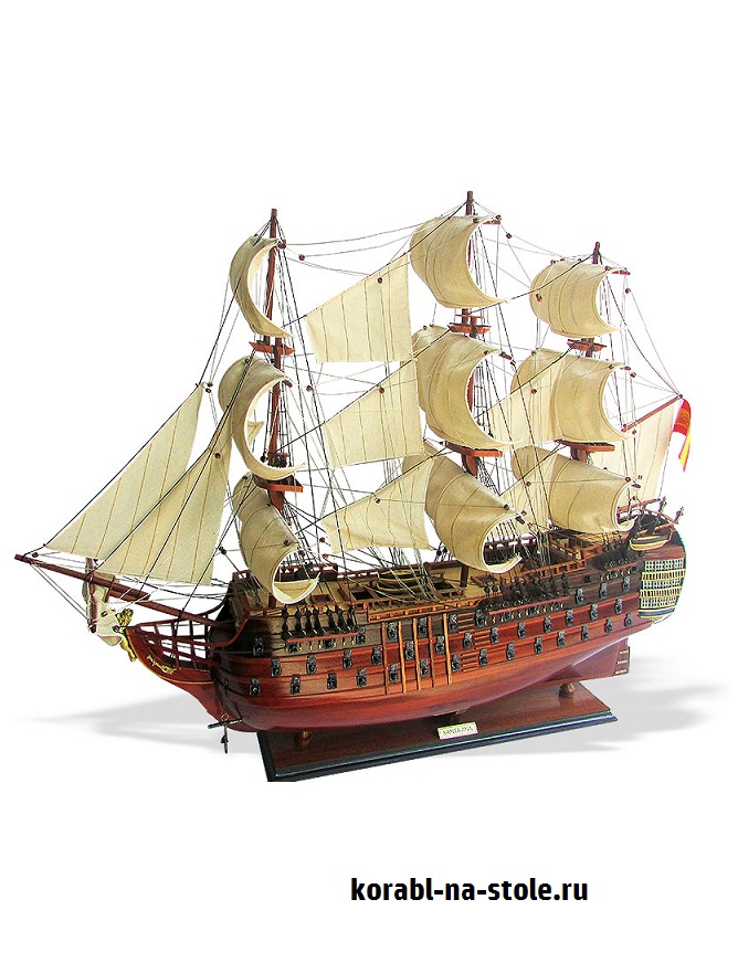 Чертёж модели Корабля Santa Ana / Санта Ана (1784) для сборки и историческая справка
