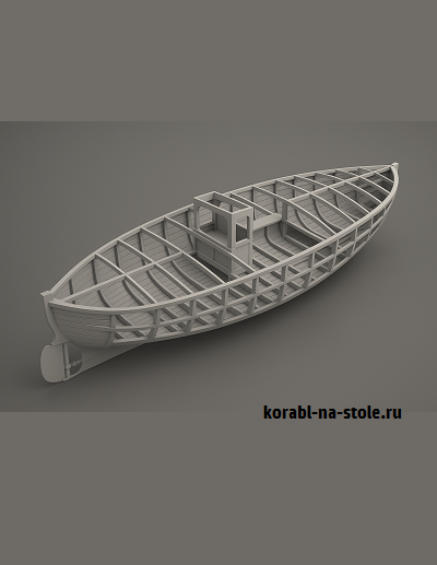 Чертёж модели Лодки launch 23 feet (1990) для сборки и историческая справка