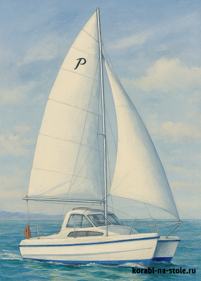 Чертёж модели Американского швертбота New Haven Sharpie (1900) для сборки и историческая справка