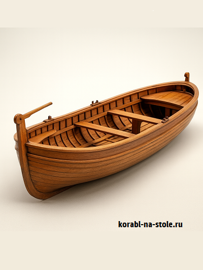 Чертёж модели Баркаса Ship's boat barkaz (XVIII–XIX) для сборки и историческая справка