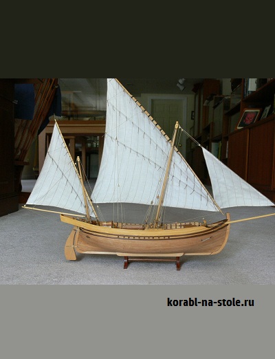Чертёж модели Испанской баланcели / boat balancelle espanole (1880) для сборки и историческая справка