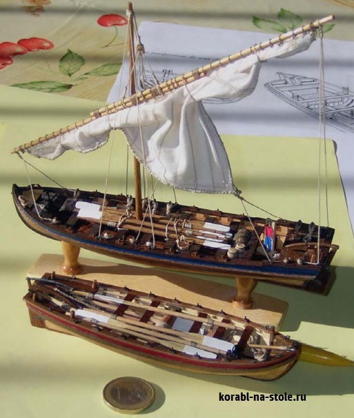 Чертёж модели Шлюпки линейного корабля lifeboat Santissima Trinidad (1769) для сборки и историческая справка