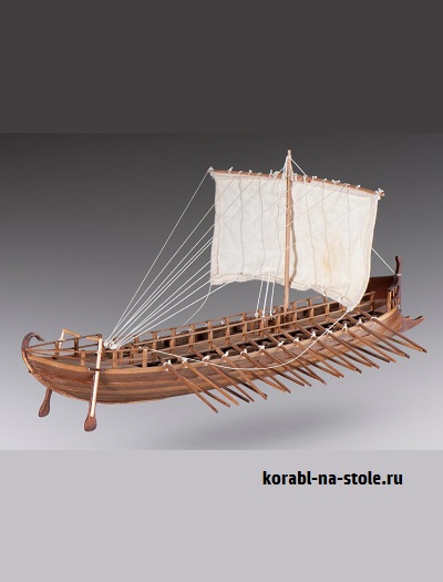 Чертёж модели Биремы Геческой / GREEC BIREME (VI) для сборки и историческая справка