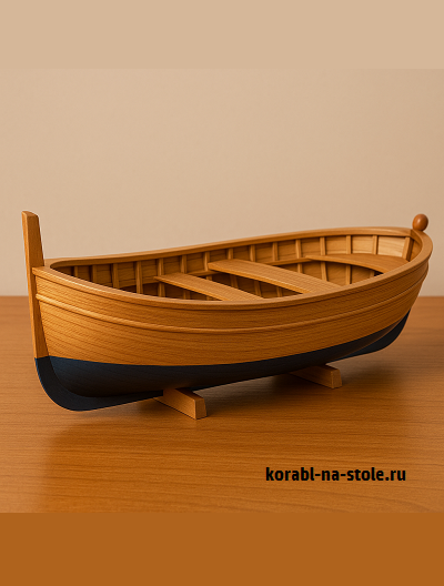 Чертёж модели Лодки Boat gozzo ligure (XIX) для сборки и историческая справка