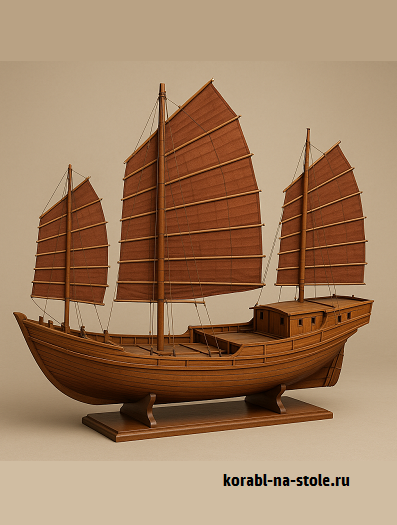 Чертёж модели Джонки Giunca cinese для сборки и историческая справка