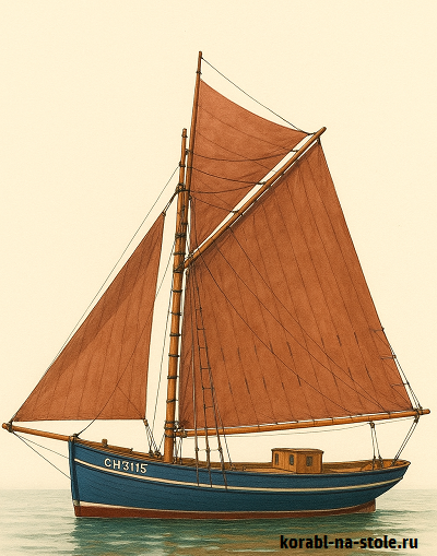 Чертёж модели Каттера REVO cutter / РЕВО (XIX) для сборки и историческая справка