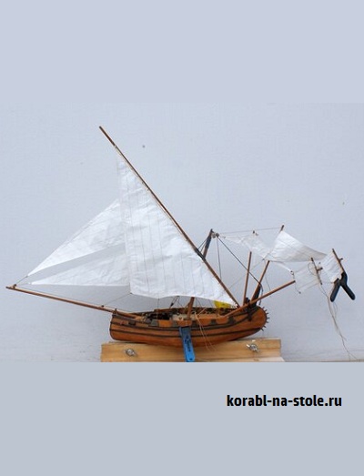 Чертёж модели Рыбацкого судна Fishing boat Muleta (1888) для сборки и историческая справка