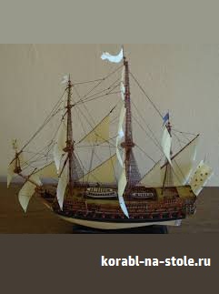 Чертёж модели Флейта Орёл / Orel (1669) №2 для сборки и историческая справка