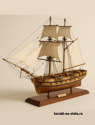 Чертёж модели Брига Хуанайта / Brig Junaita (1827) для сборки и историческая справка