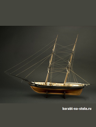 Чертёж модели Брига Дилиджент / brig Diligent (1839) для сборки и историческая справка