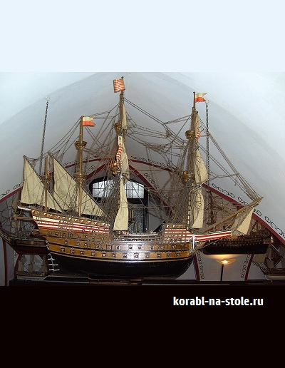 Чертёж модели Галеон “Адлер фон Любек” / galleon Adler von Lubeck (1566) для сборки и историческая справка