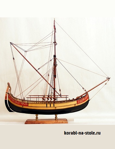 Чертёж модели Турецкого прибрежного торгового судна / tradeboat coastal turkish (XI) для сборки и историческая справка