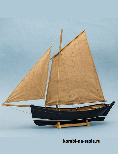 Чертёж модели Рыбацкой лодки yawl scaffie GRATITUDE (XIX) для сборки и историческая справка