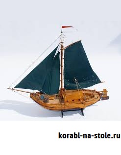 Чертёж модели Рыбацкой лодки Fishing boat mussels Hengst-JAN-KORNEEL / Хенгст–Ян–Корнеел (XIX) для сборки и историческая справка