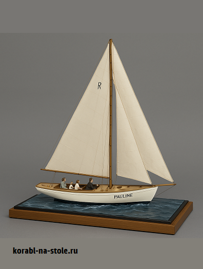 Чертёж модели Шлюп PAULINE sloop / Полин (1890–1900) для сборки и историческая справка
