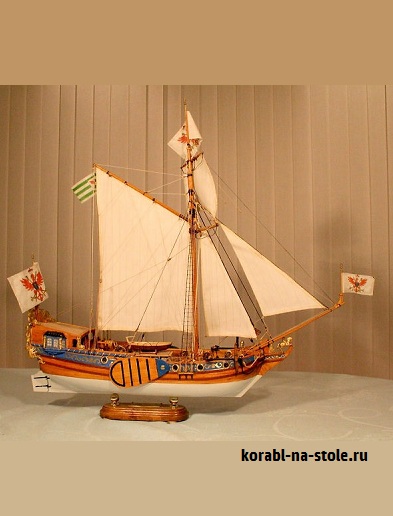 Чертёж модели Боера-Яхты Grosse Yacht_Kolberg boeier (1678) для сборки и историческая справка