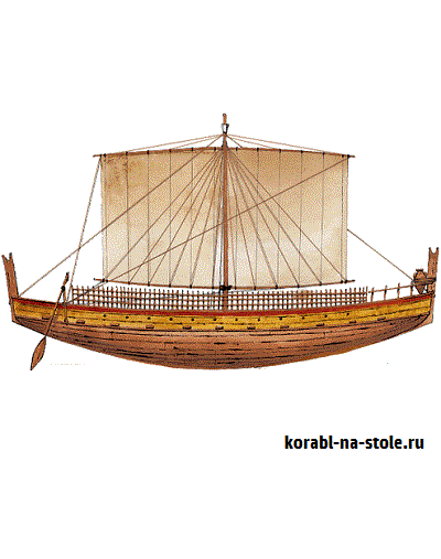 Чертёж модели Финикийского Торгового судна / Trading vessel Phoenician (VIII век до н. э.) для сборки и историческая справка