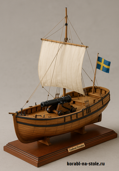 Чертёж модели Канонерской лодки / beteaux canonboat swedish ver.2 для сборки и историческая справка