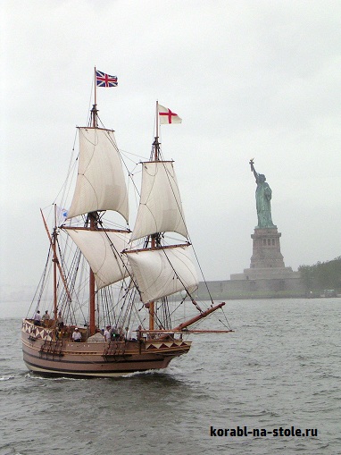 Чертёж модели Брига Годспид / Brig Godspeed (1606) для сборки и историческая справка