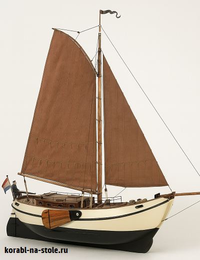 Чертёж модели Боера-Яхты / Boeier yacht (XXc) для сборки и историческая справка