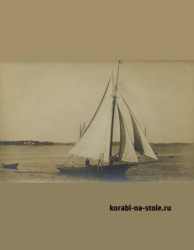 Чертёж модели Одинмачтовой шхуны-«френдшип» «Пемакид» / Sloop Friendship Permaquid (1914) для сборки и историческая справка