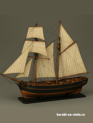 Чертёж модели Брига Михелс / Brig C C Michels (1850–1865) для сборки и историческая справка