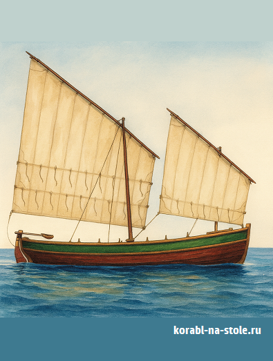 Чертёж модели Рыбацкой лодки трайнера из Орио / Fishing boat Trainera Orio (XIX) для сборки и историческая справка